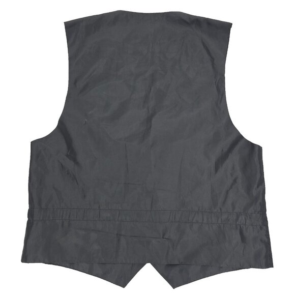 Pronto Uomo Suit Vest Mens Large Black Shinny Square Pattern Textured Geometric - Picture 9 of 12